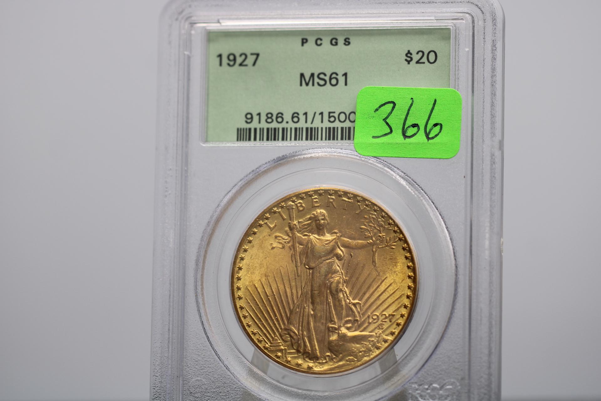 $20 GOLD PCGS GRADED