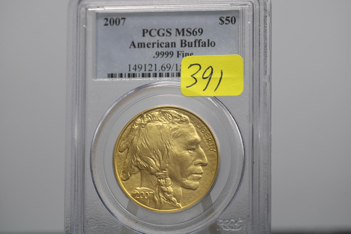 1 OZ GOLD BUFFALO PCGS GRADED