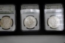 3 PC. MORGAN DOL. SET