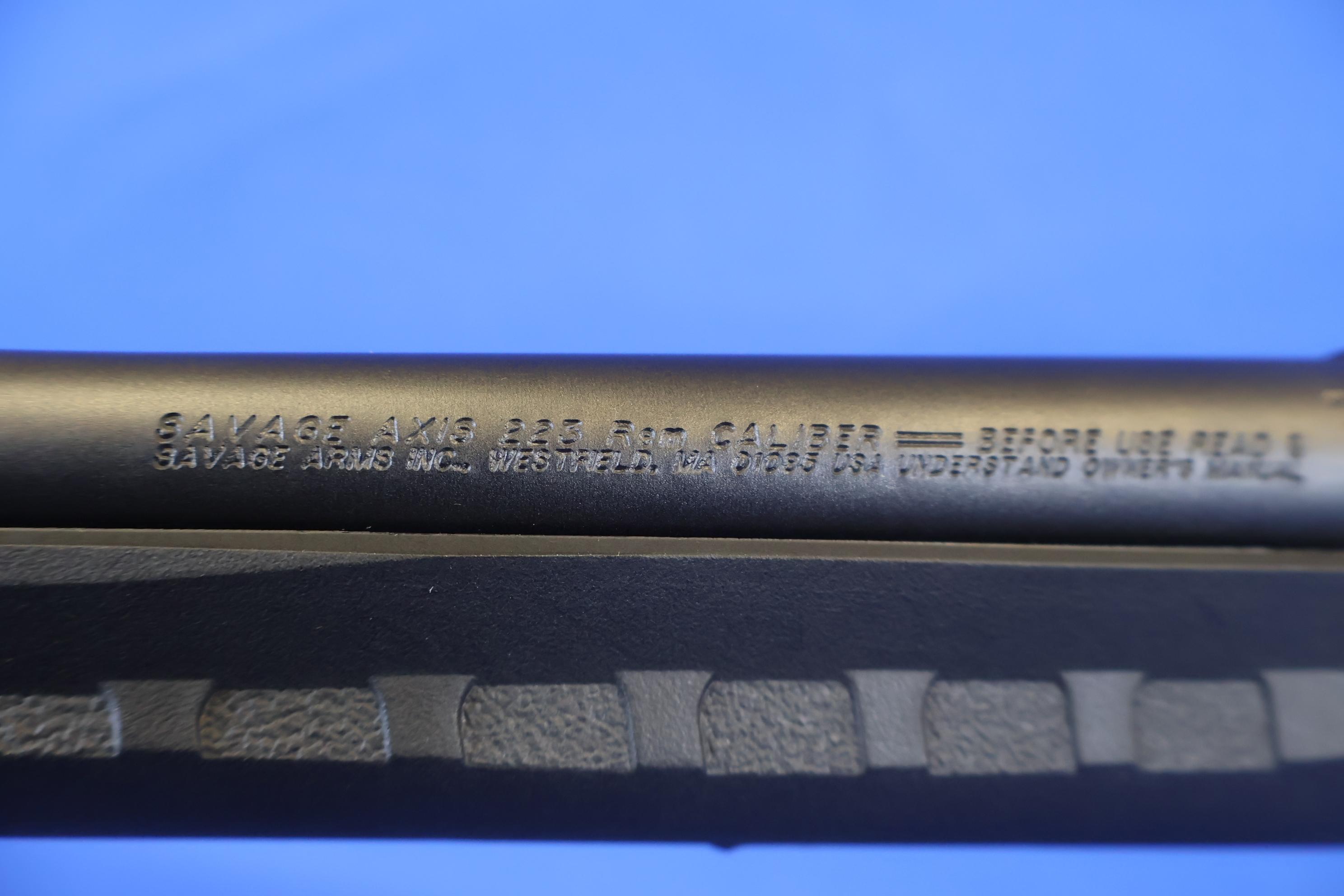 Savage Axis 223 Rem Rifle SN# P3042912. OK for CA.