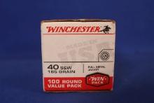 Ammo, 40 S&W. 100 Rounds.
