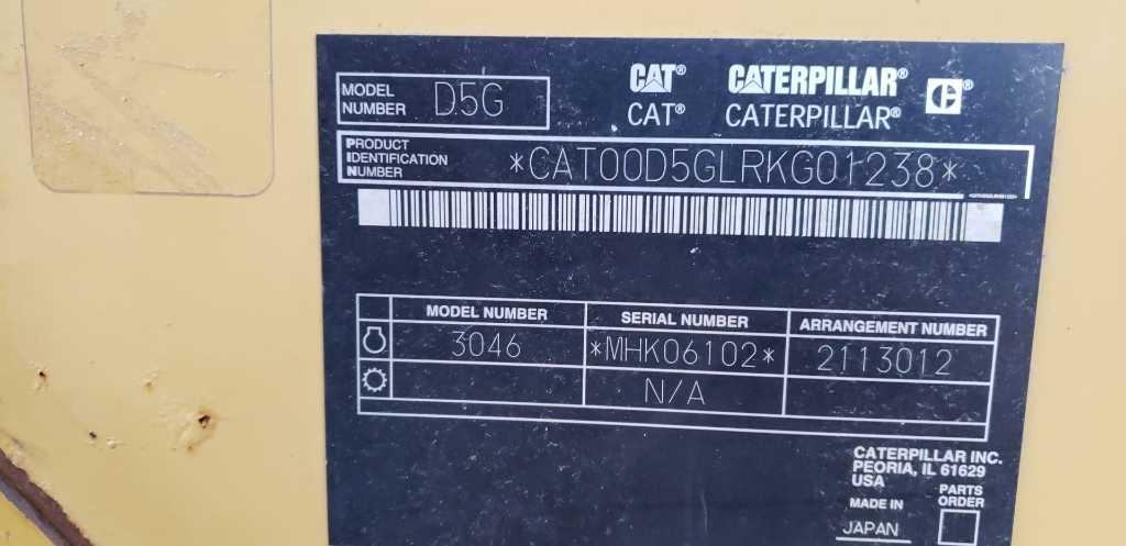 2005 Caterpillar D5g Lgp Dozer