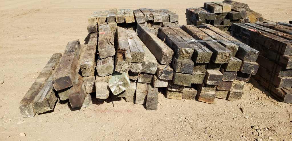 Approximately 50 6x8 Treated Timbers