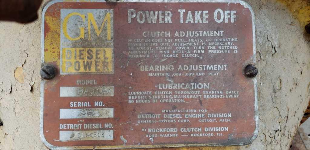 Gm/detroit 371 Diesel Power Unit With Pto