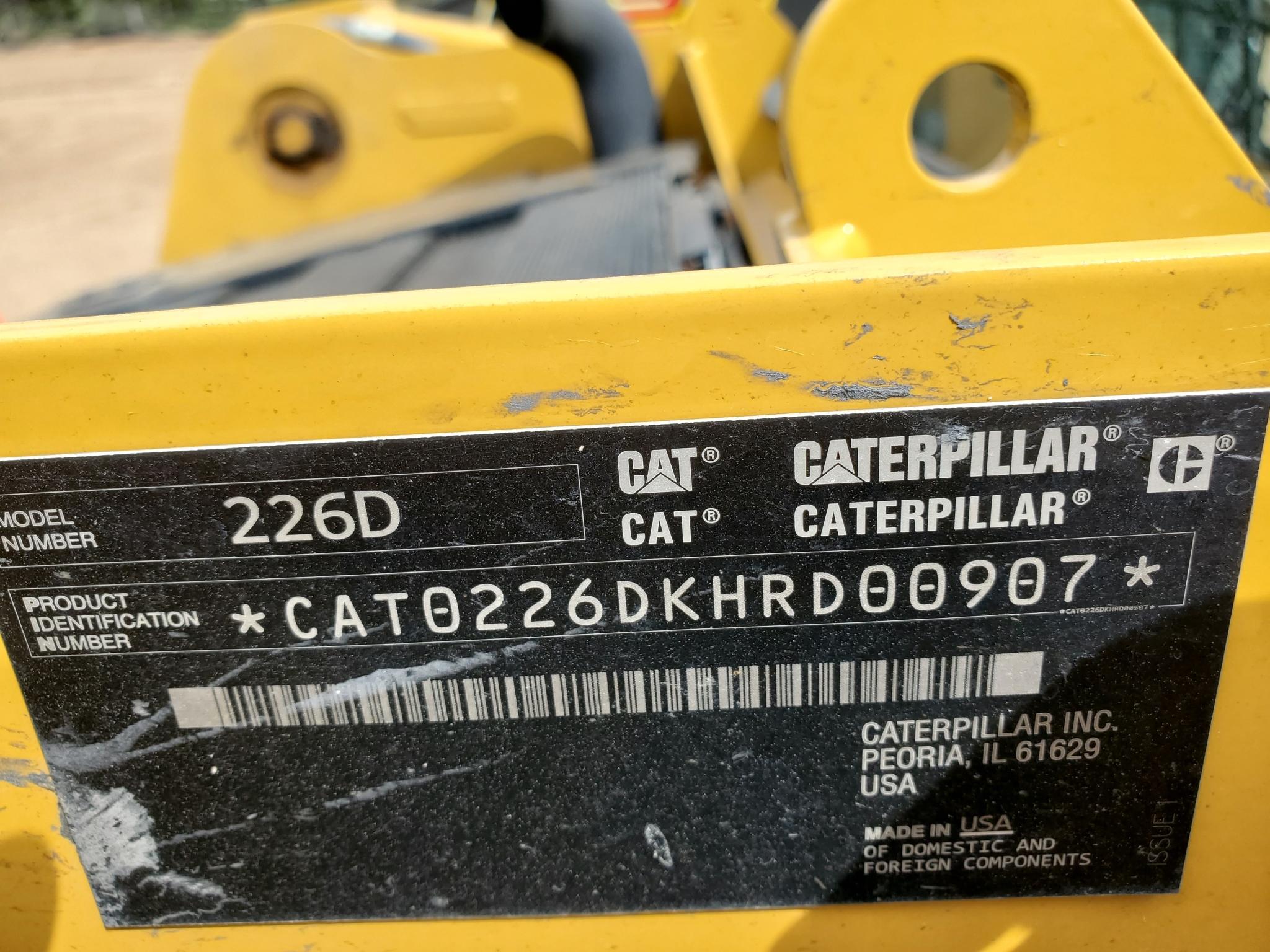 2016 Caterpillar 226d Skid Steer