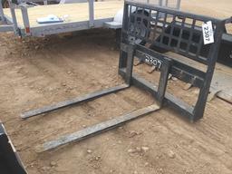 Unused Skid Steer Forks, Approx 48" Long