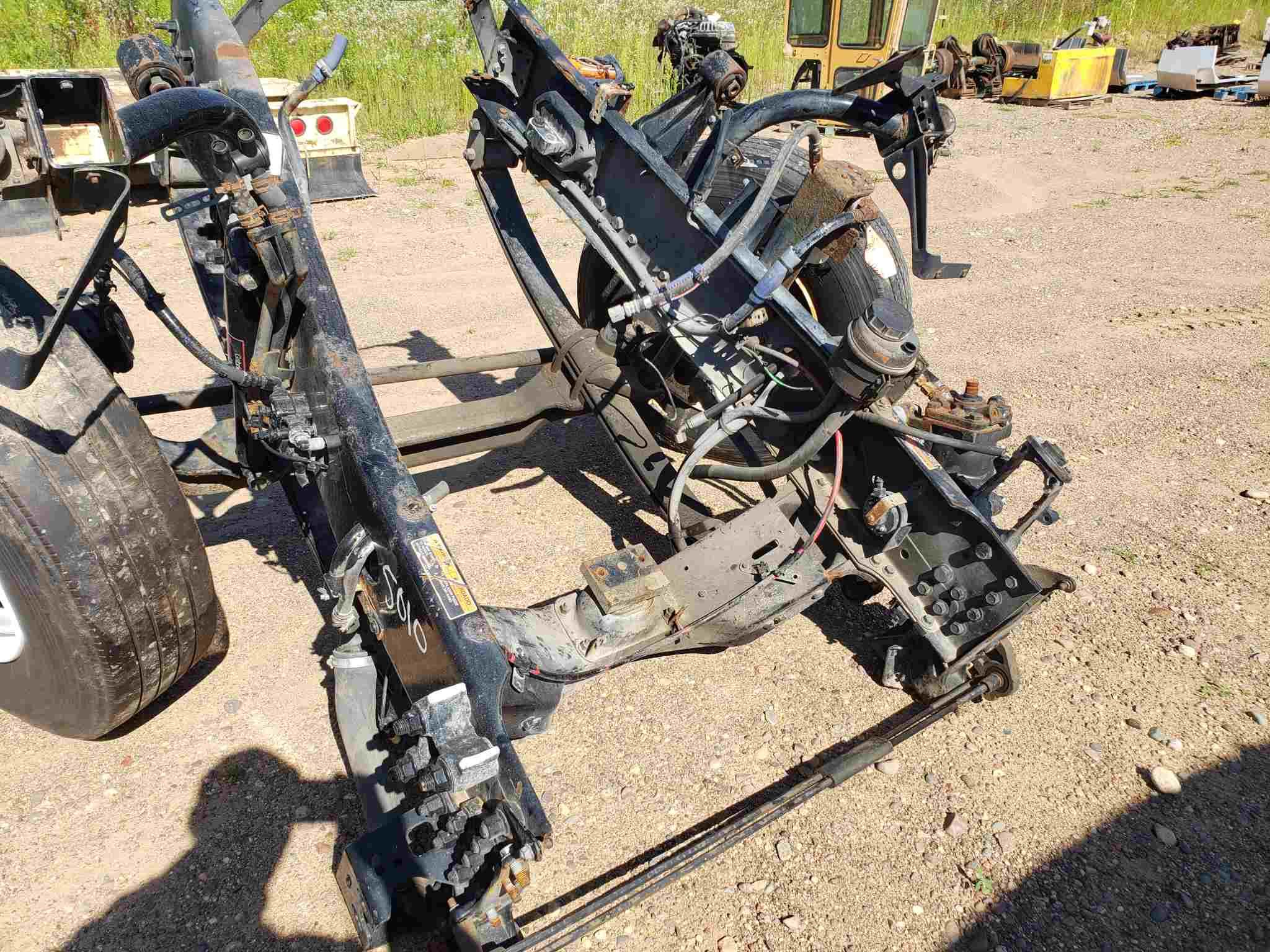 Truck Frame Section With Steer Axle & Tires