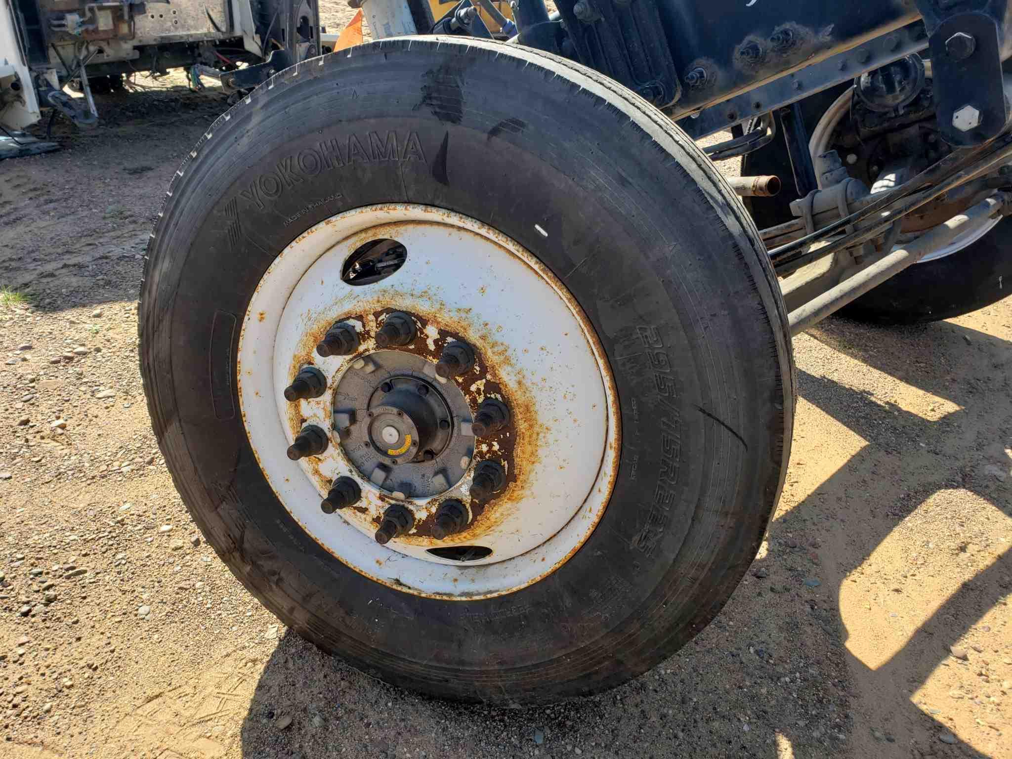 Truck Frame Section With Steer Axle & Tires