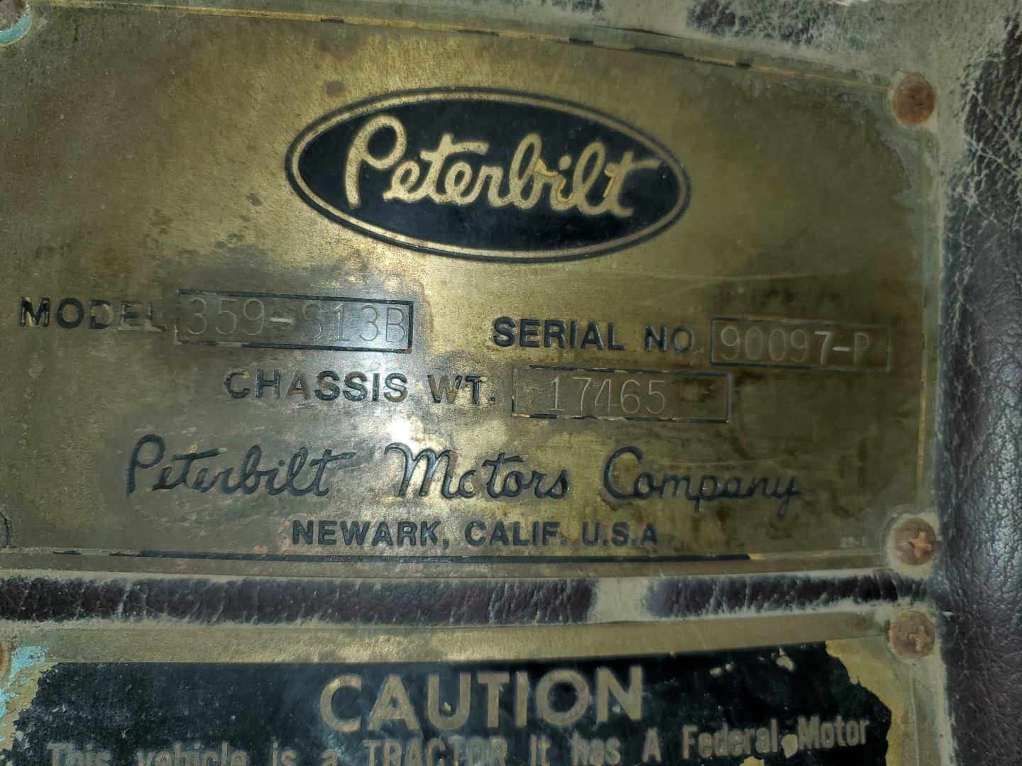 1977 Peterbilt 359 Day Cab Semi
