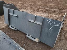 Unused 72" Snow/high Capacity Skid Steer Bucket