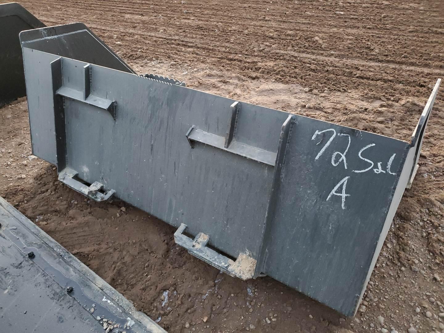 Unused 72" Snow/high Capacity Skid Steer Bucket