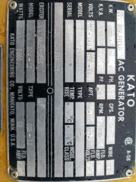 200 Kw Caterpillar Generator