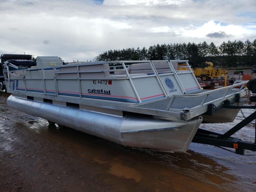 1991 Crest 25' Pontoon Boat