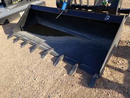 Unused 84" Skid Steer Bucket With Teeth