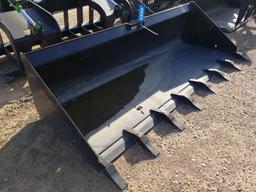 Unused 84" Skid Steer Bucket With Teeth