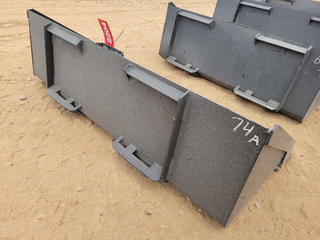 Unused 74" Skid Steer Bucket