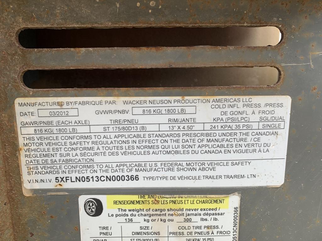 2012 Wacker Neuson Ltn-6 Light Plant