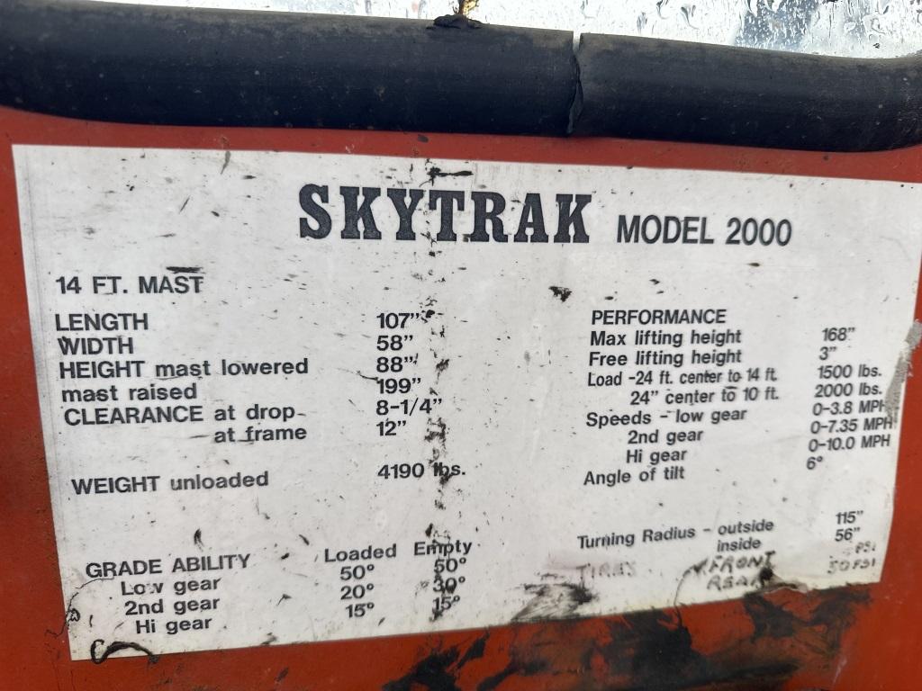 Skytrak 2000 Off-road Forklift