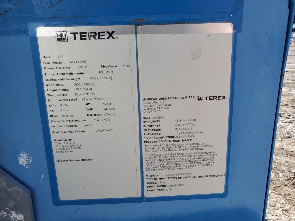 2013 Terex Rl4 Light Plant