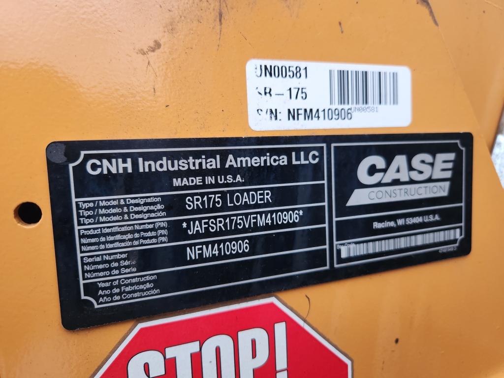 2015 Case Sr175 Skid Steer