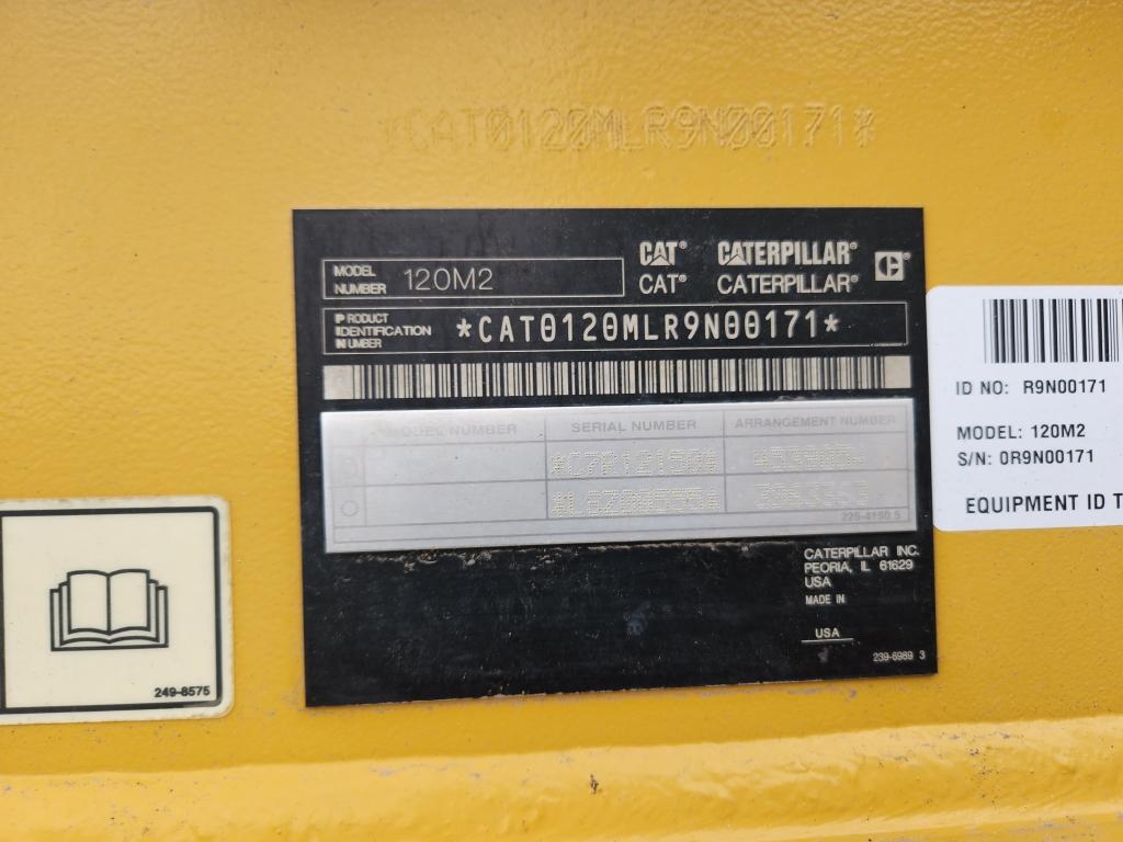2014 Caterpillar 120m2 Motor Grader
