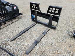 Unused Stout 48" Walk-through Pallet Forks