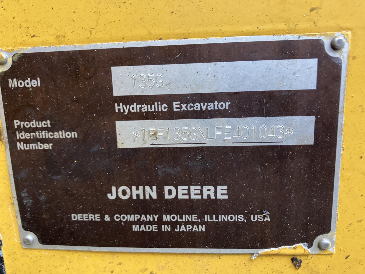 Deere 135 G Excavator