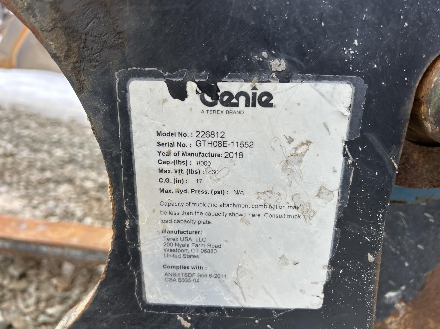 2015 Genie Gth-636 Telehandler