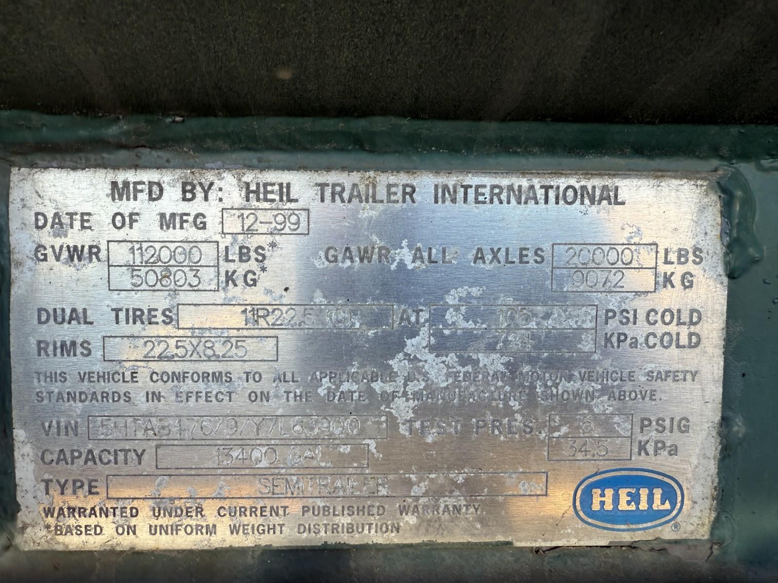 2000 Heil Tanker Trailer