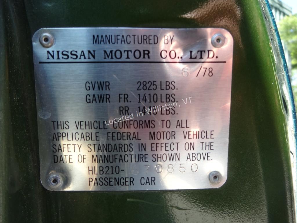 1978 DATSUN B210