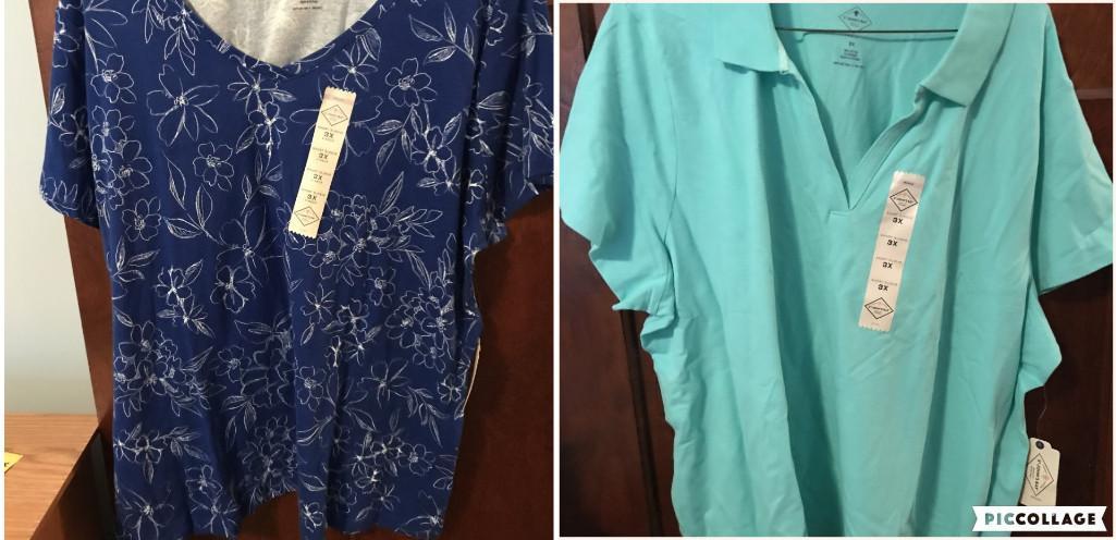 Lot of 2 St.John's Bay Women's 3X Tops -NWT