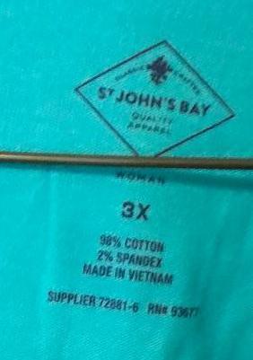 Lot of 2 St.John's Bay Women's 3X Tops -NWT