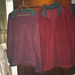 Lot of 2 St. Johns Bay Woman's Fleece Pullovers