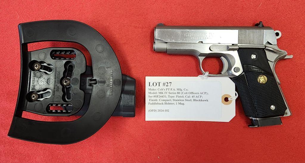 Colt's PT F.A. Mfg. Co Model MK IV Series 80 (Colt Officers ACP)