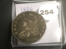 1826 Bust Half