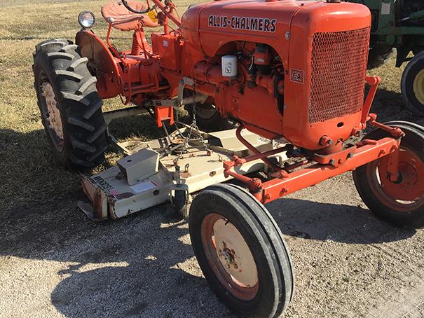 AC CA with Woods L59 Belly Mower, runs good (Consigned by Louise and the late Bill Bash)