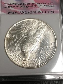 1922-D Peace Dollar ANGS MS67