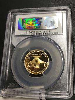 2013-W $5 Gold 5 Star Generals Comm. PCGS PR70DCAM, MacArthur, First Strike