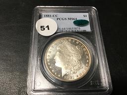 1881-CC Morgan Dollar PCGS MS64