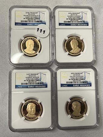 2014-S Presidential $1 Coins Early Releases NGC PF70 Ultra Cameo