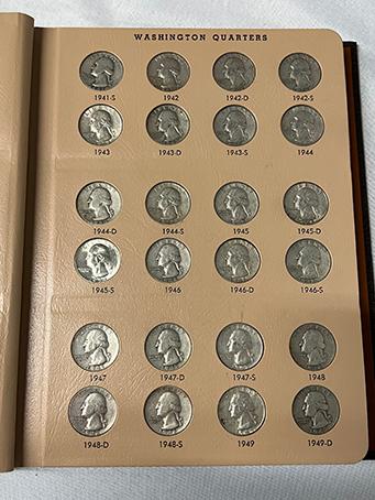 Incomplete Washington Quarter 1932-1998 Book (Includes 1932-D, 1932-S and Several BU in 50s & 60s)
