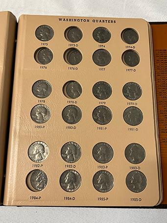 Incomplete Washington Quarter 1932-1998 Book (Includes 1932-D, 1932-S and Several BU in 50s & 60s)