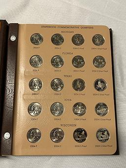Washington Quarters Statehood Commemorative 2004-2008 Book Including Proofs