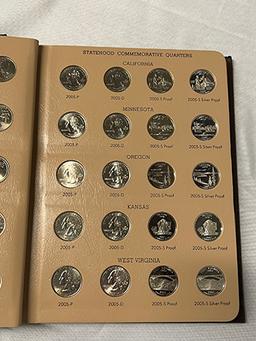 Washington Quarters Statehood Commemorative 2004-2008 Book Including Proofs