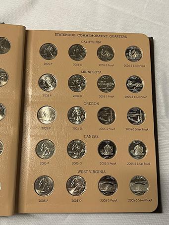 Washington Quarters Statehood Commemorative 2004-2008 Book Including Proofs