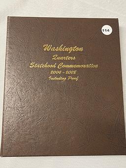 Washington Quarters Statehood Commemorative 2004-2008 Book Including Proofs