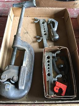 Pipe cutters and flaring tools