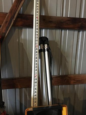 Spectra-Phusics laser plane 500, sells with fiberglass 25ft measuring pole and tripod