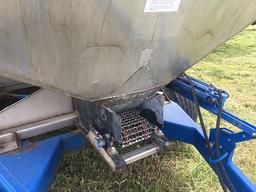 Doyle pull type stainless steel fertilizer cart, double spreader