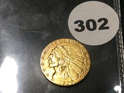 1909 2 1/2 Indian Gold